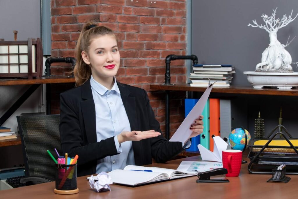 Experienced business lawyer consulting with a client in a professional office